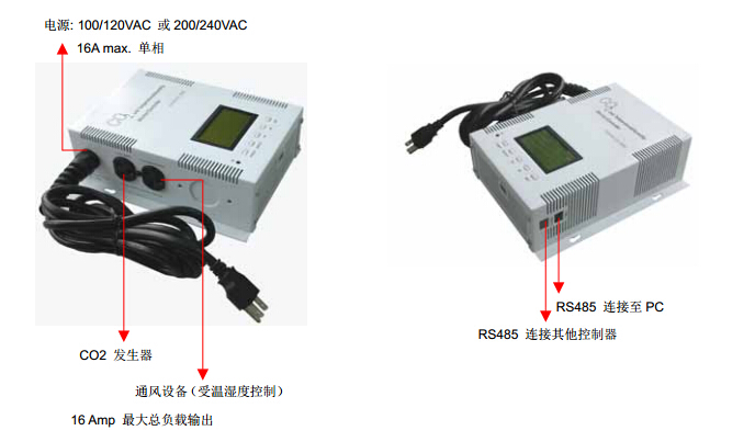 CO2及溫濕度農(nóng)業(yè)設(shè)施專用監(jiān)測控制器